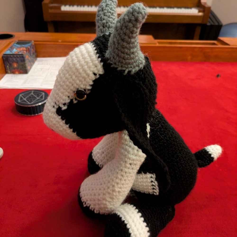 Walnut The  Crocheted Goat - Picture 3 of 4
